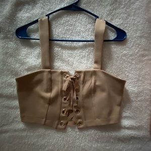 Forever 21 lace up crop top